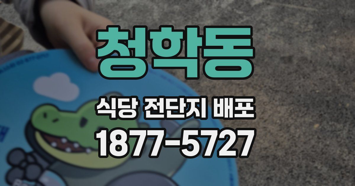 청학동 식당 전단지 배포