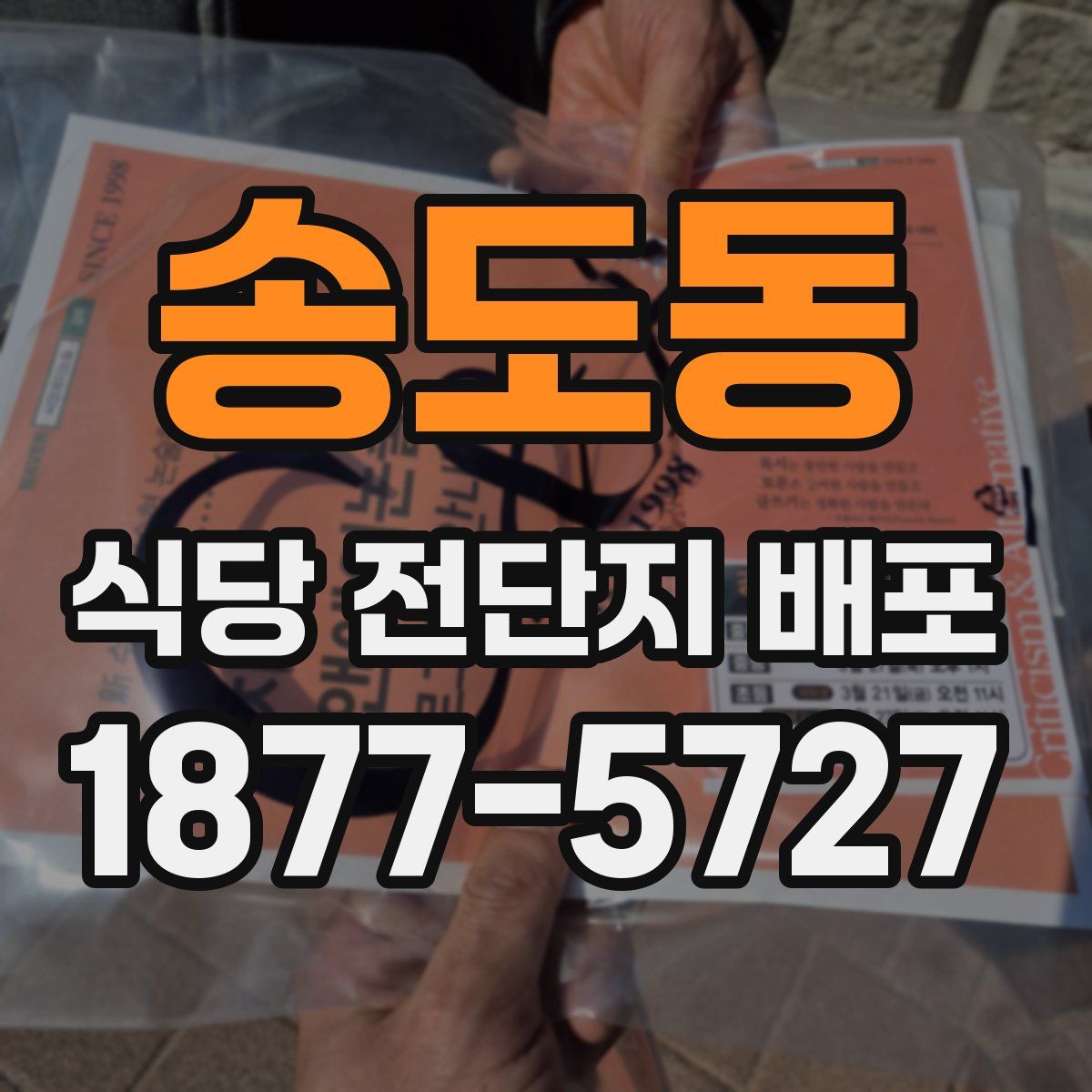 송도동 식당 전단지 배포
