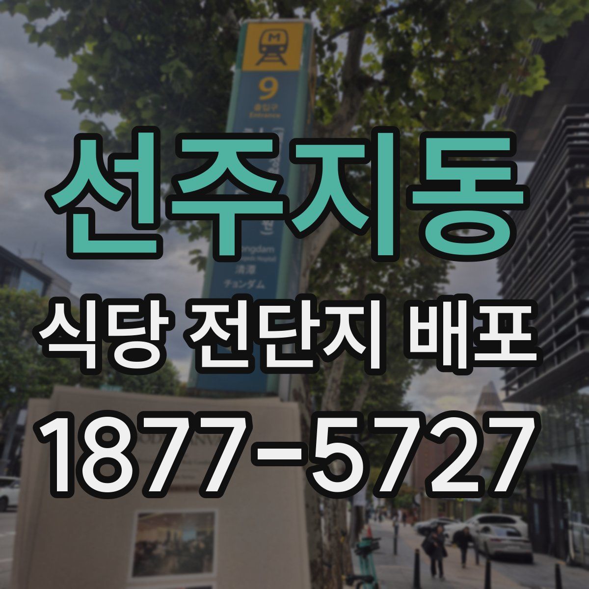 선주지동 식당 전단지 배포