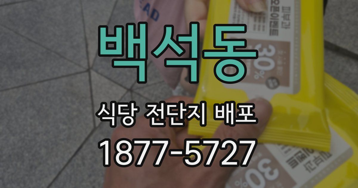백석동 식당 전단지 배포