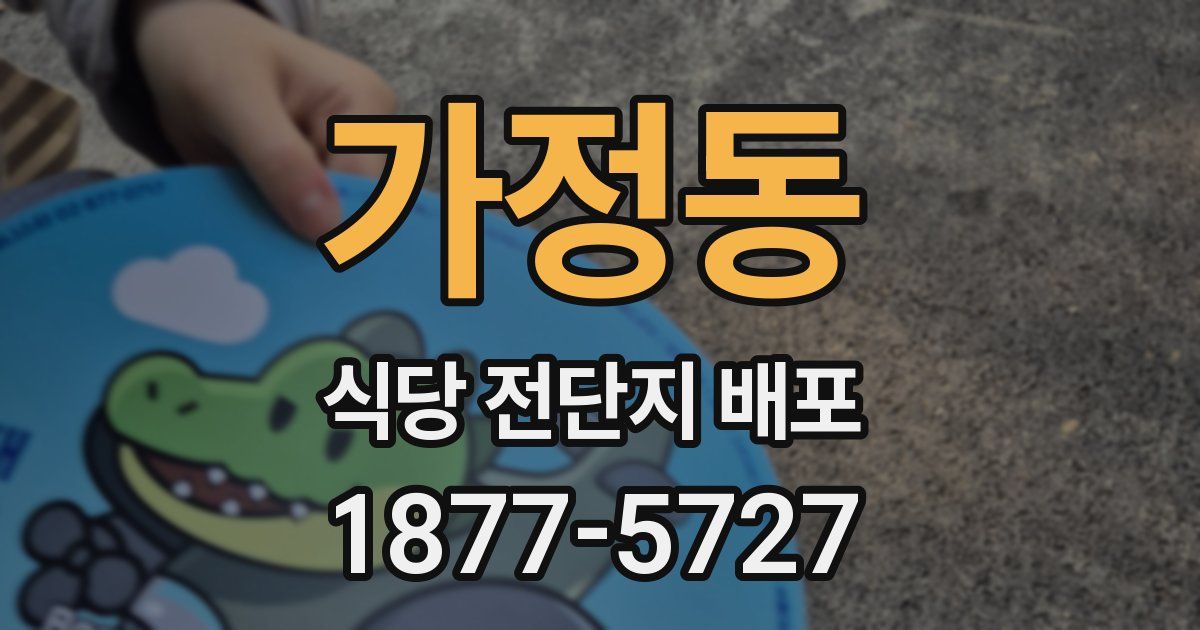 가정동 식당 전단지 배포