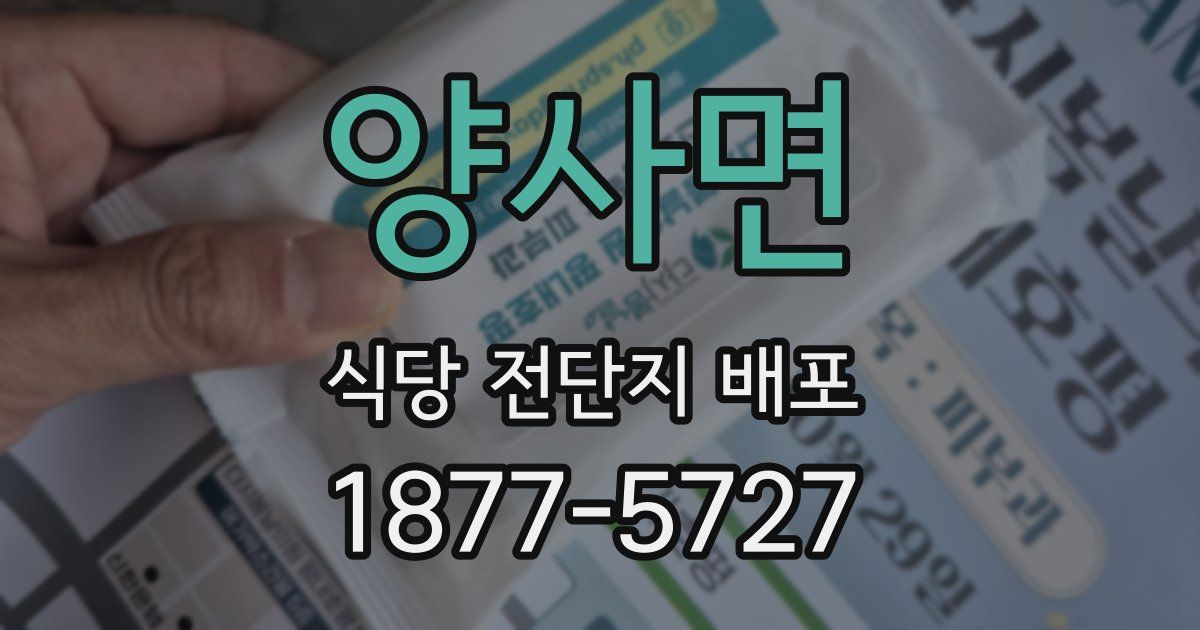 양사면 식당 전단지 배포