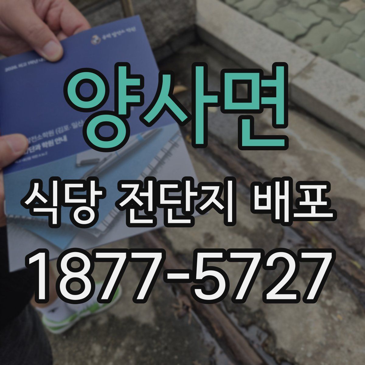 양사면 식당 전단지 배포