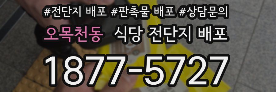 오목천동 식당 전단지 배포