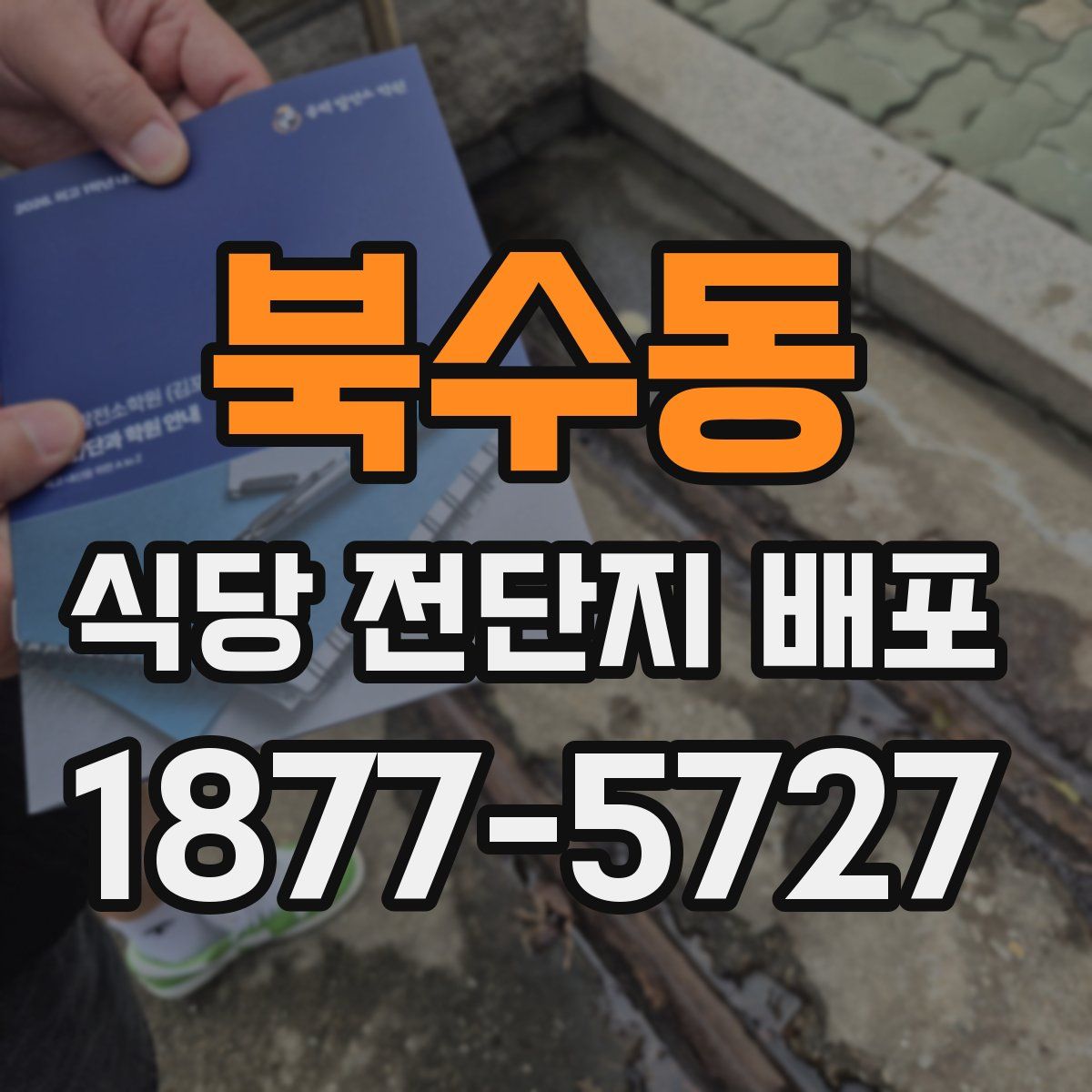 북수동 식당 전단지 배포