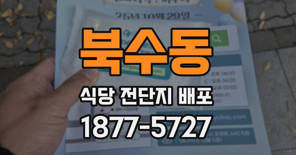 북수동 식당 전단지 배포