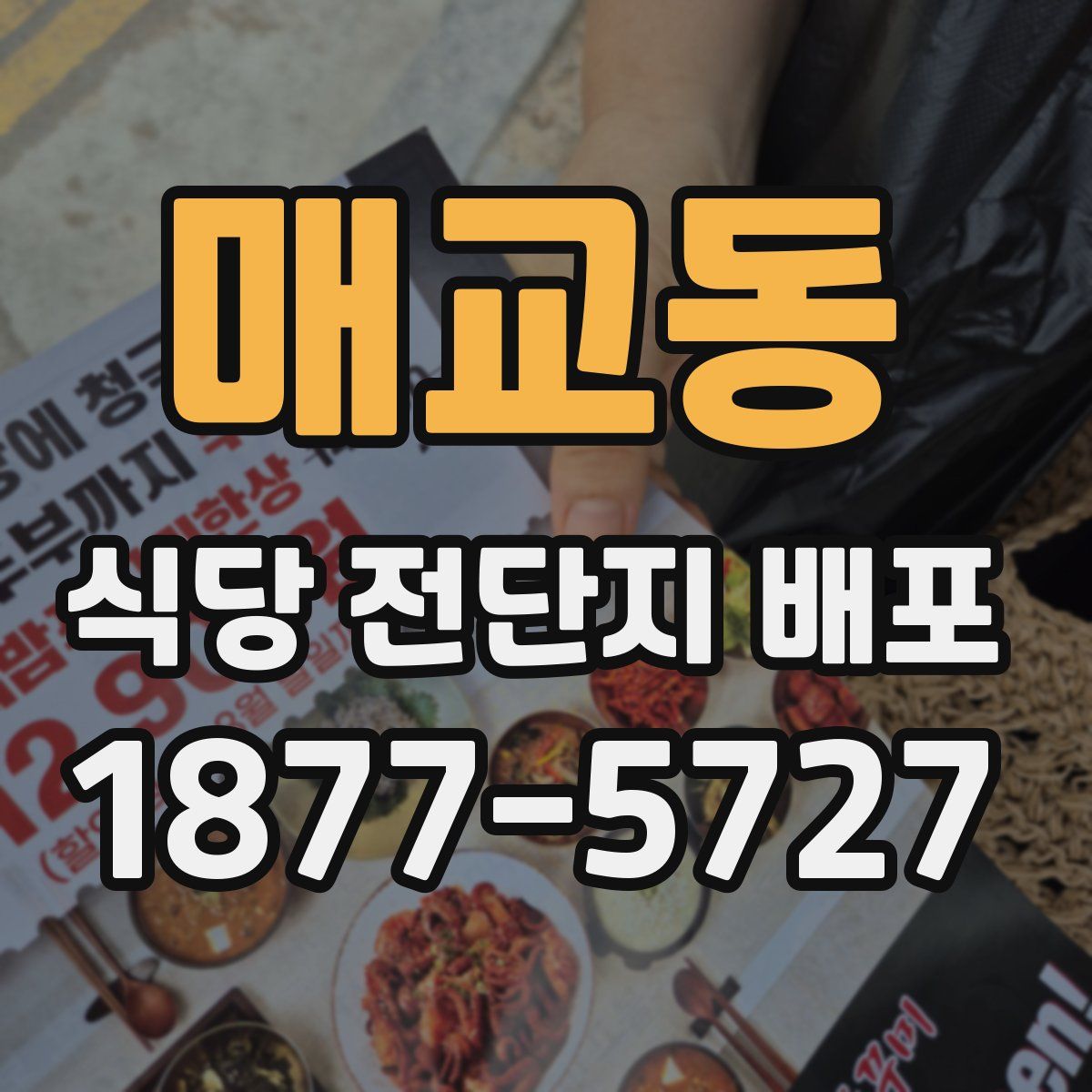 매교동 식당 전단지 배포