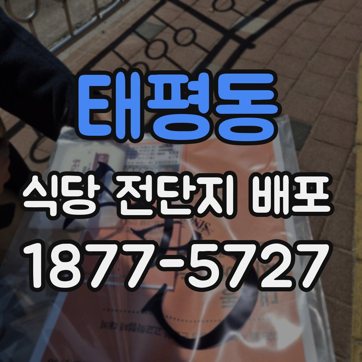 태평동 식당 전단지 배포