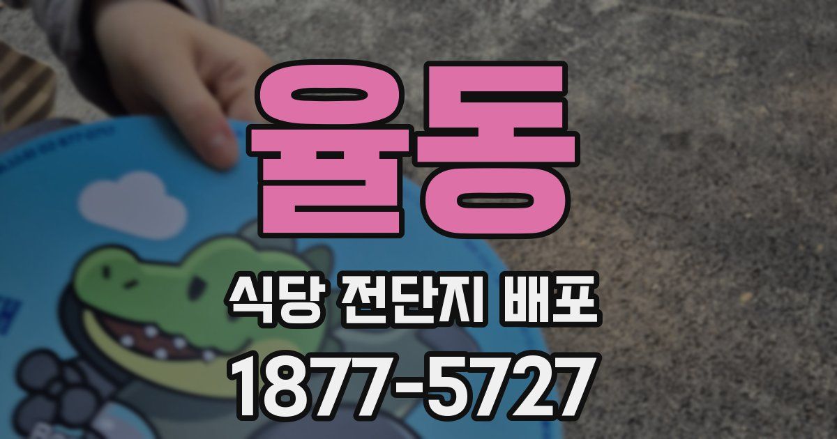 율동 식당 전단지 배포