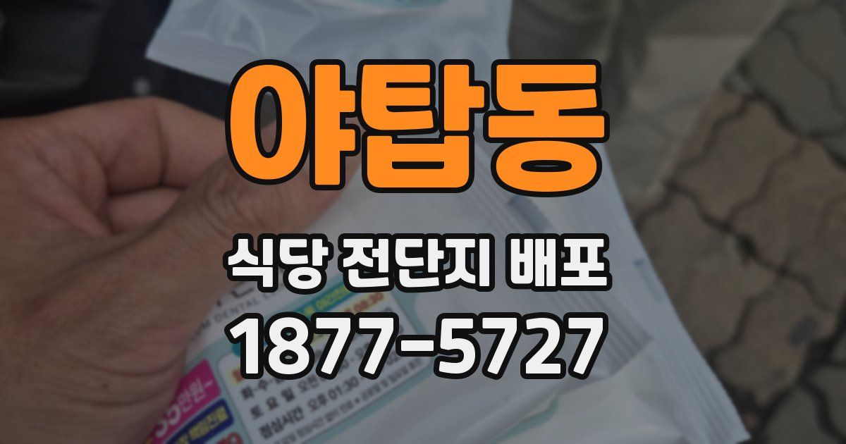 야탑동 식당 전단지 배포