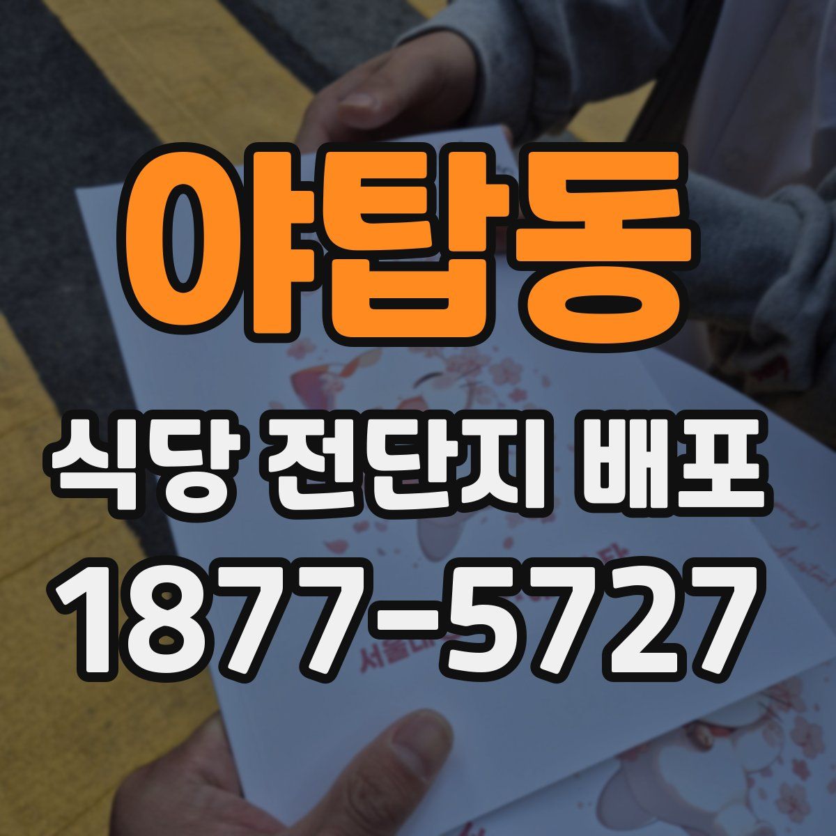 야탑동 식당 전단지 배포