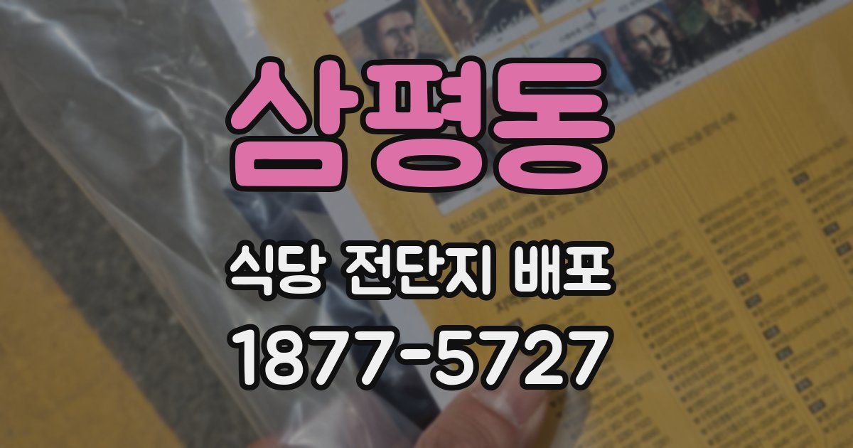 삼평동 식당 전단지 배포