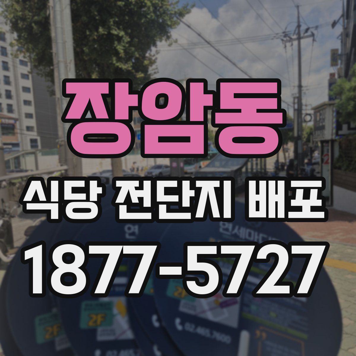장암동 식당 전단지 배포