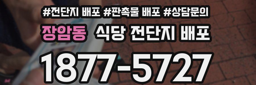 장암동 식당 전단지 배포