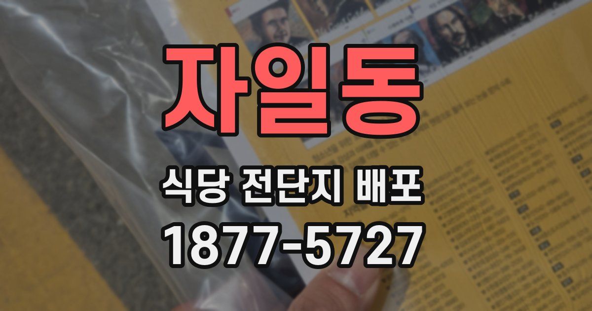 자일동 식당 전단지 배포