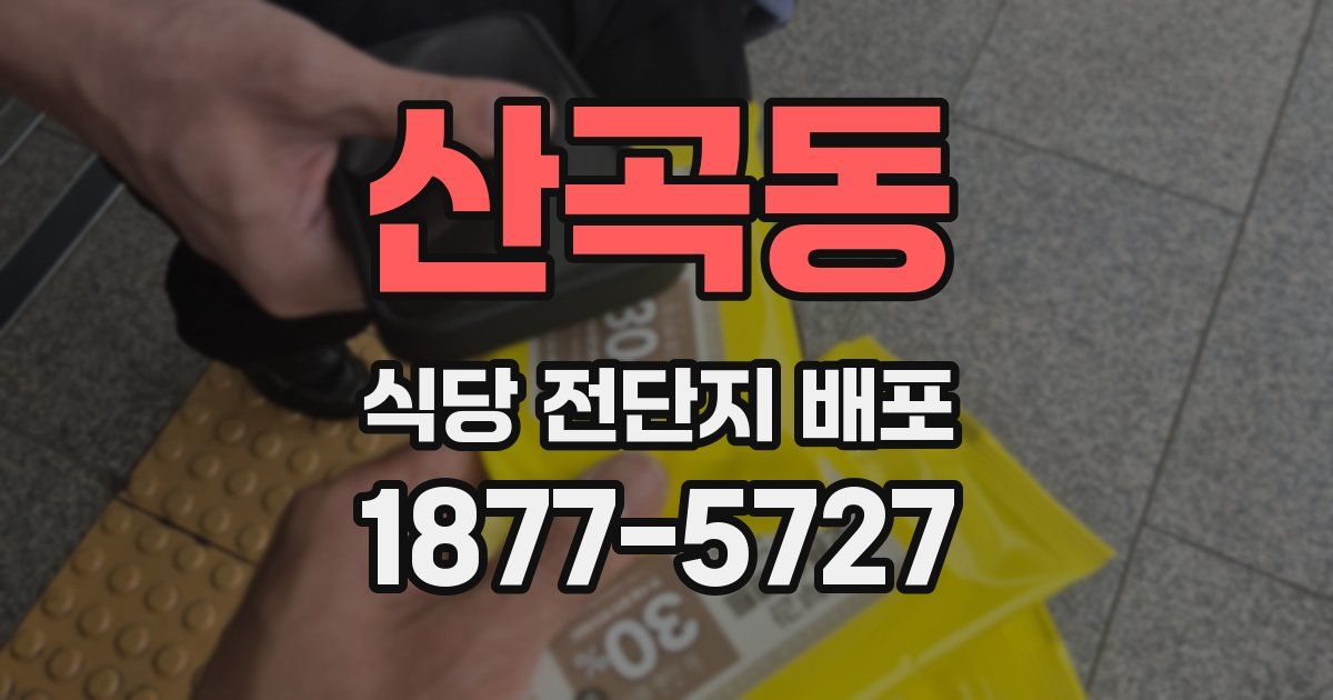 산곡동 식당 전단지 배포