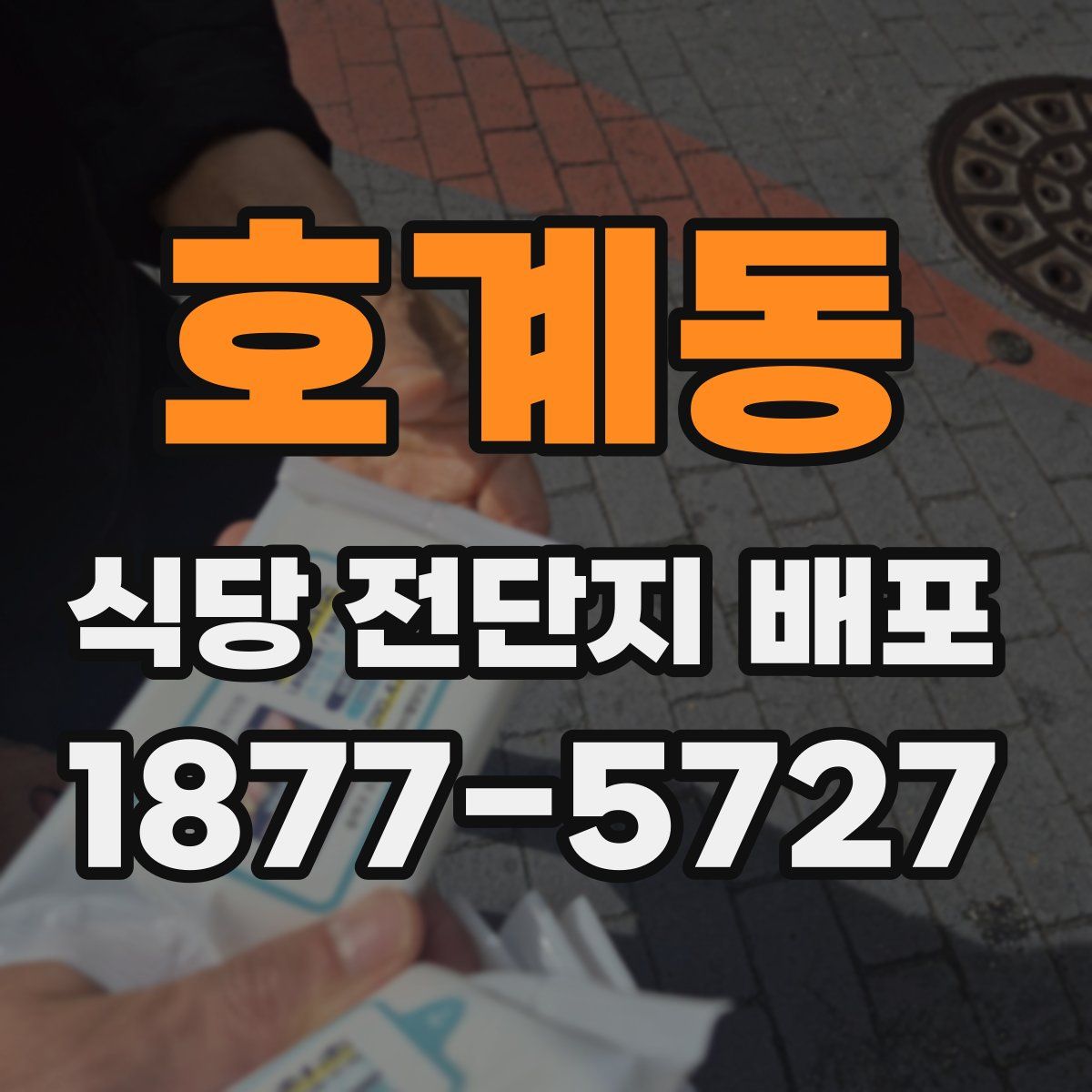 호계동 식당 전단지 배포