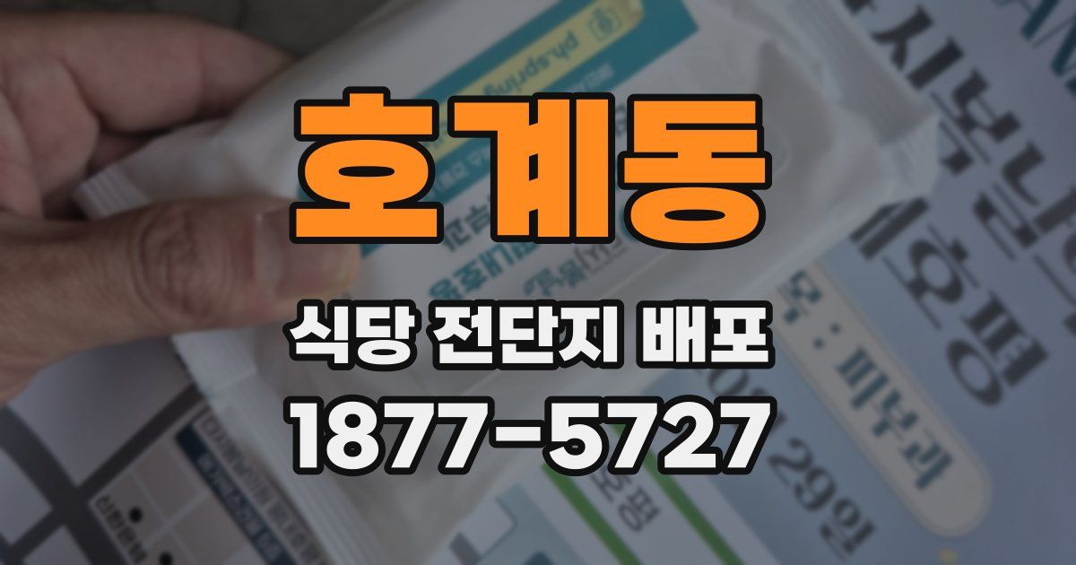 호계동 식당 전단지 배포
