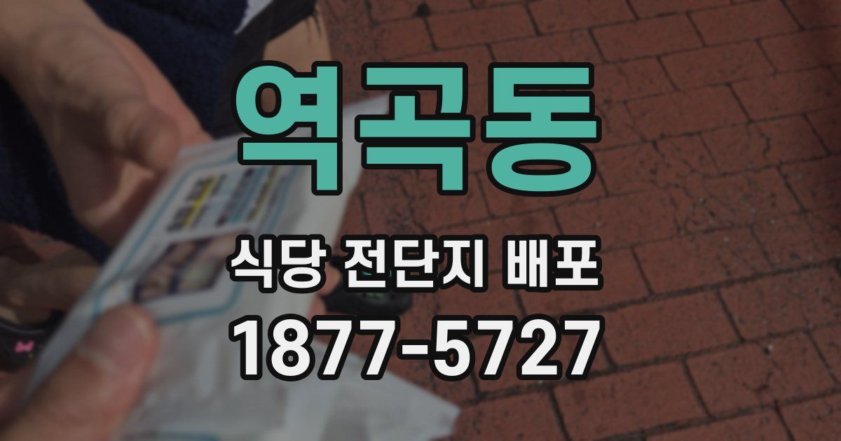 역곡동 식당 전단지 배포