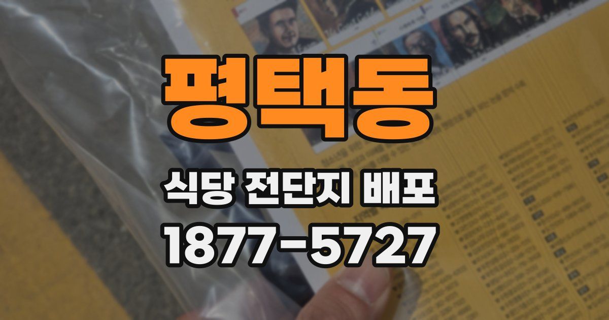 평택동 식당 전단지 배포