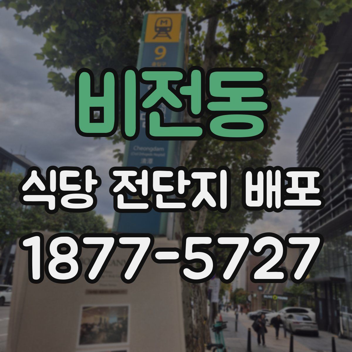 비전동 식당 전단지 배포