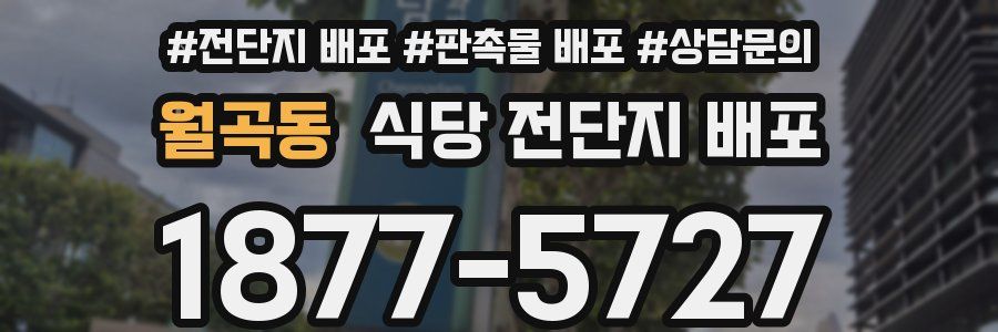 월곡동 식당 전단지 배포