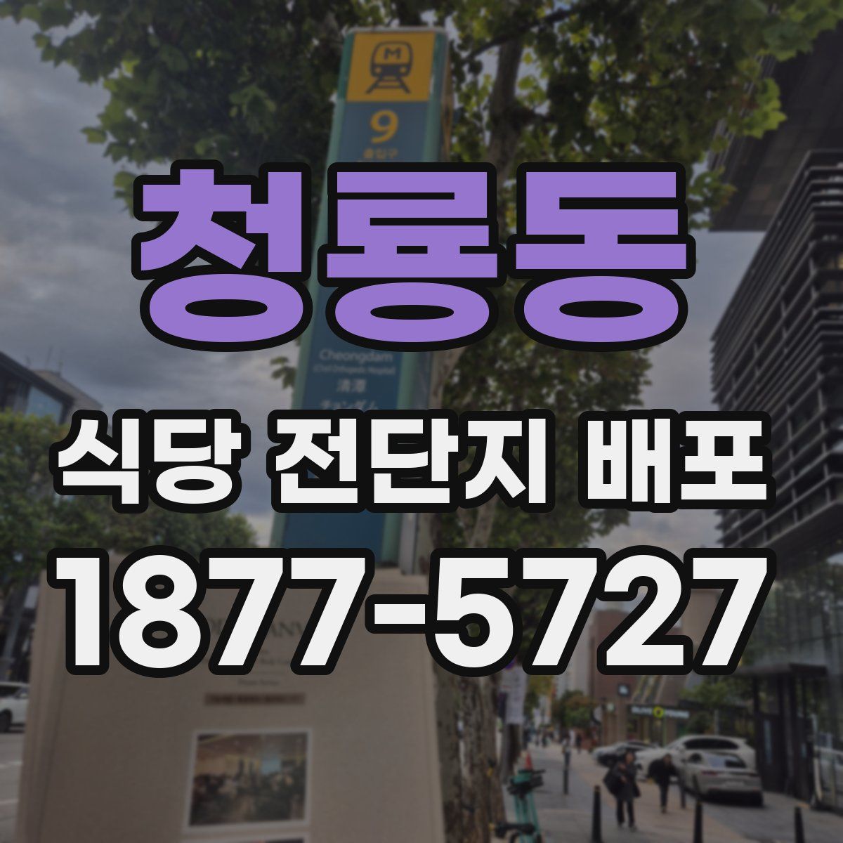 청룡동 식당 전단지 배포