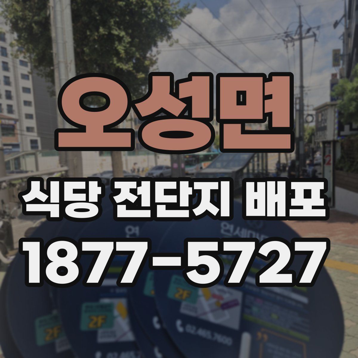 오성면 식당 전단지 배포