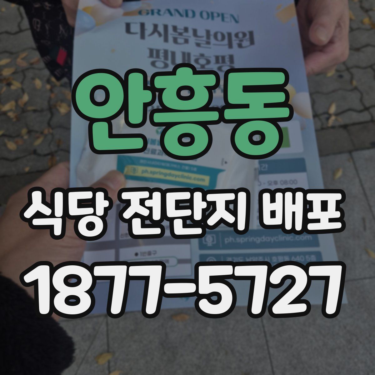 안흥동 식당 전단지 배포