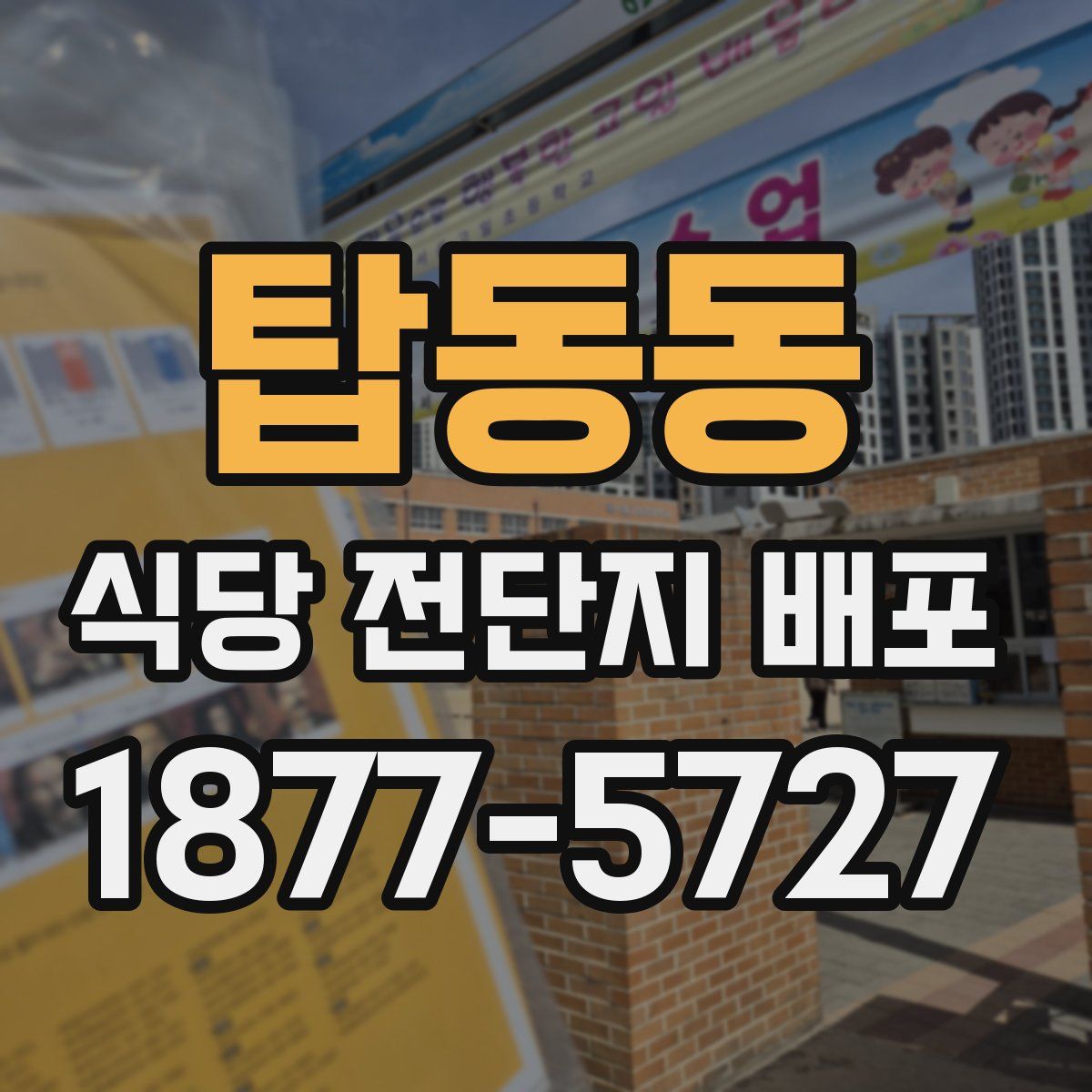 탑동동 식당 전단지 배포