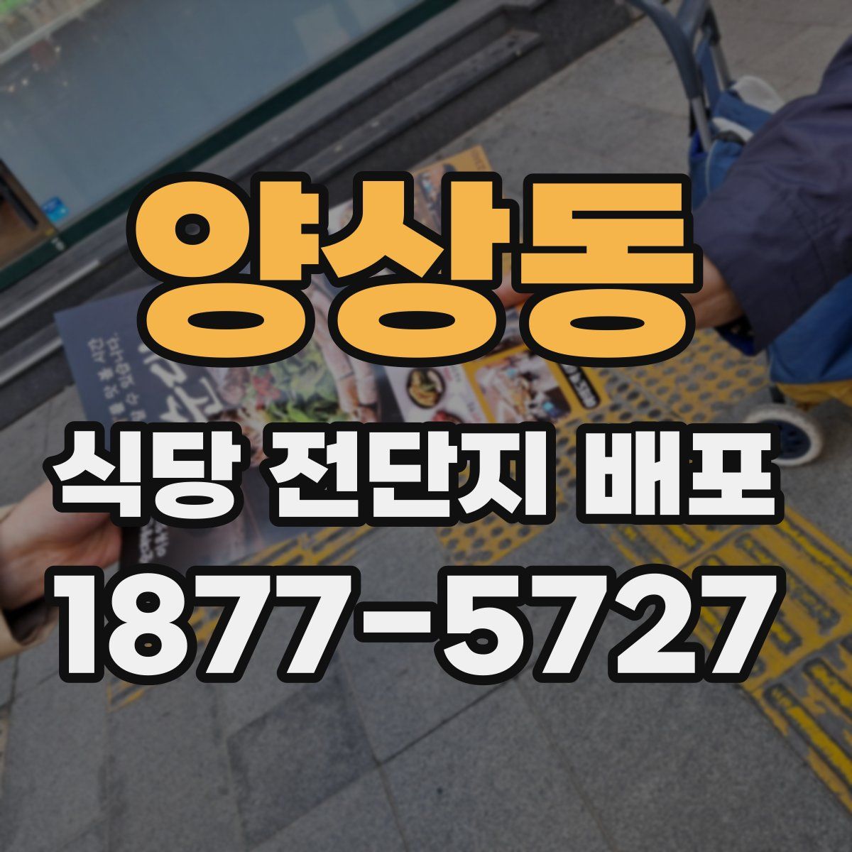 양상동 식당 전단지 배포