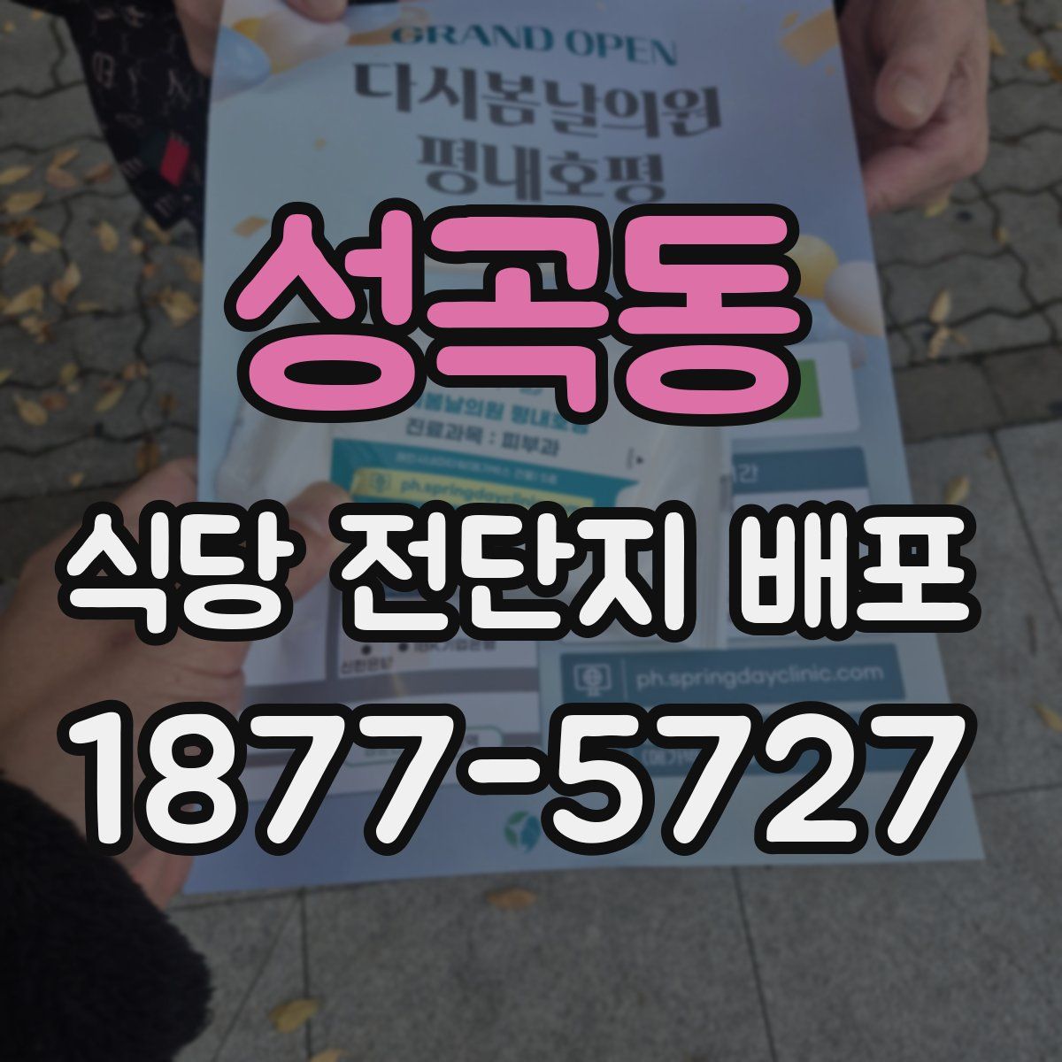 성곡동 식당 전단지 배포