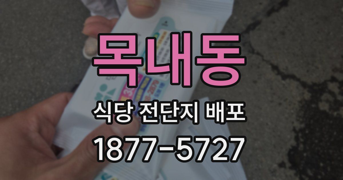 목내동 식당 전단지 배포
