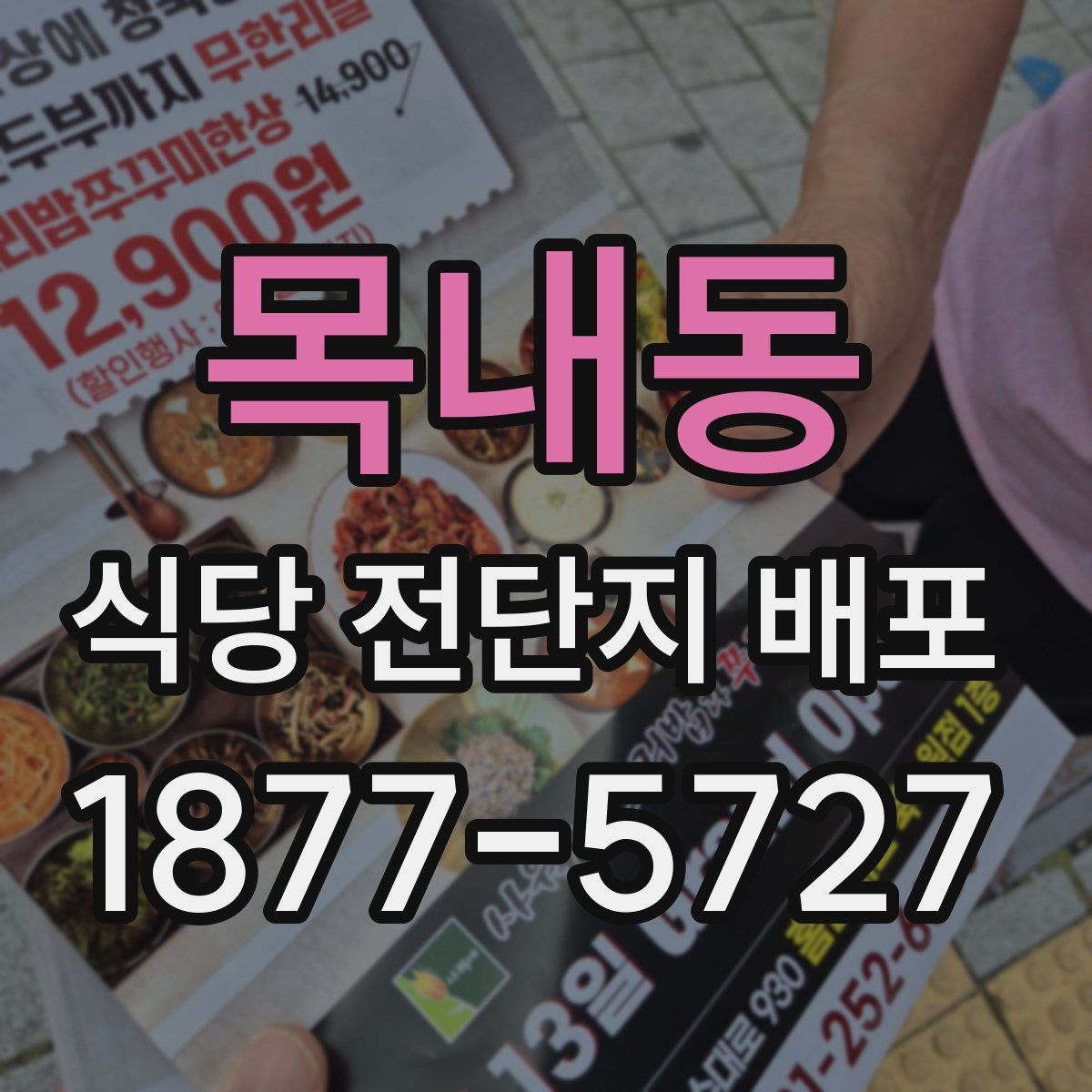 목내동 식당 전단지 배포