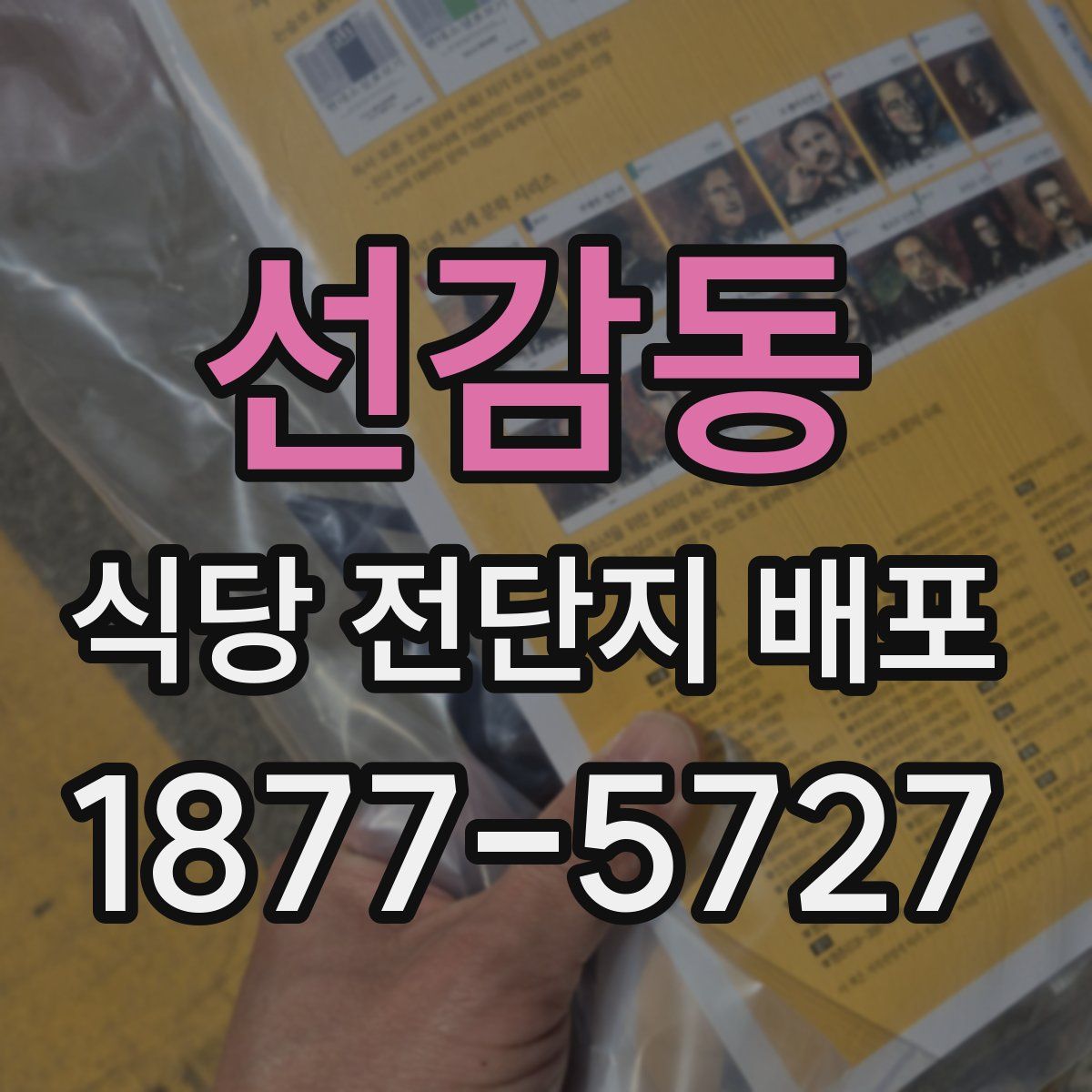 선감동 식당 전단지 배포