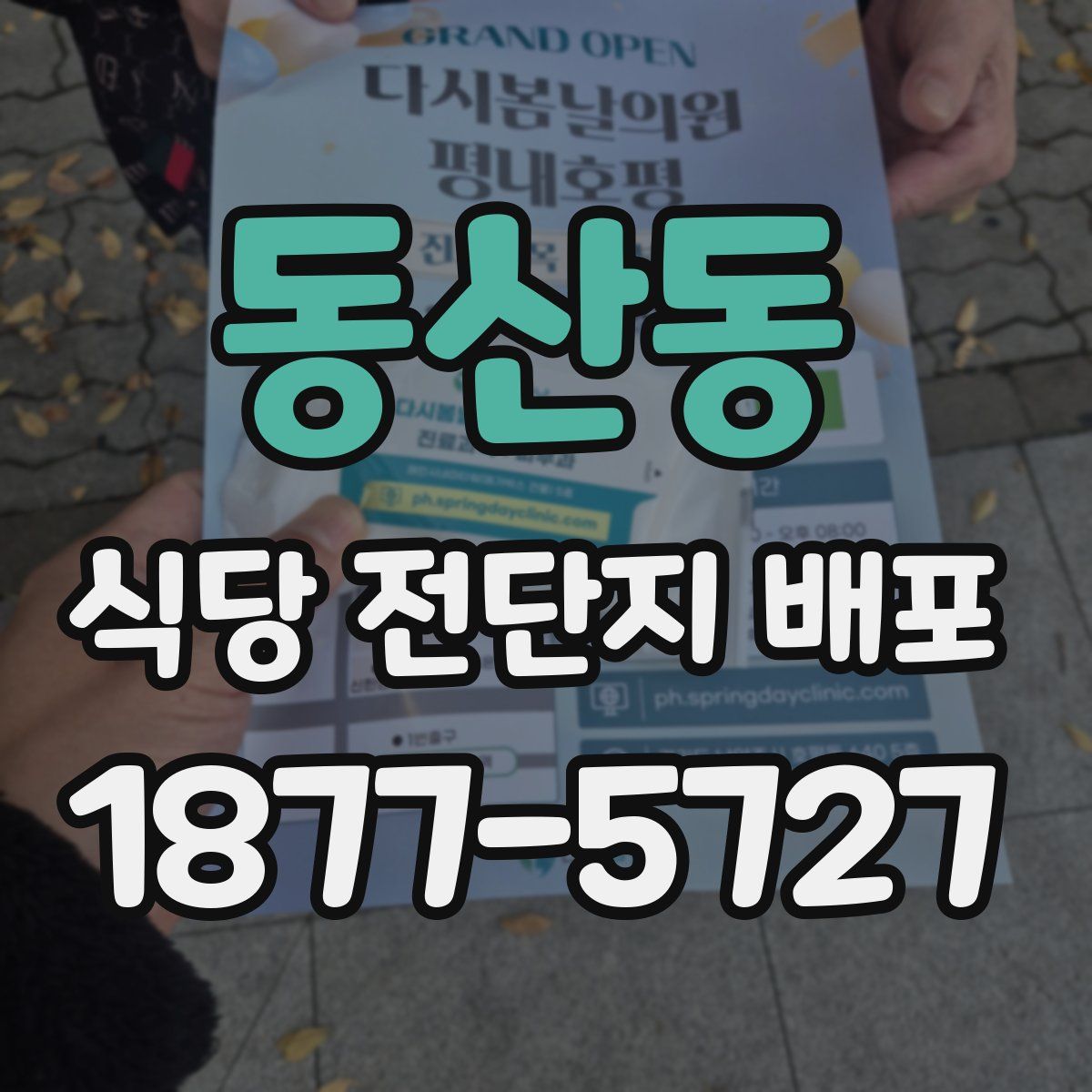 동산동 식당 전단지 배포