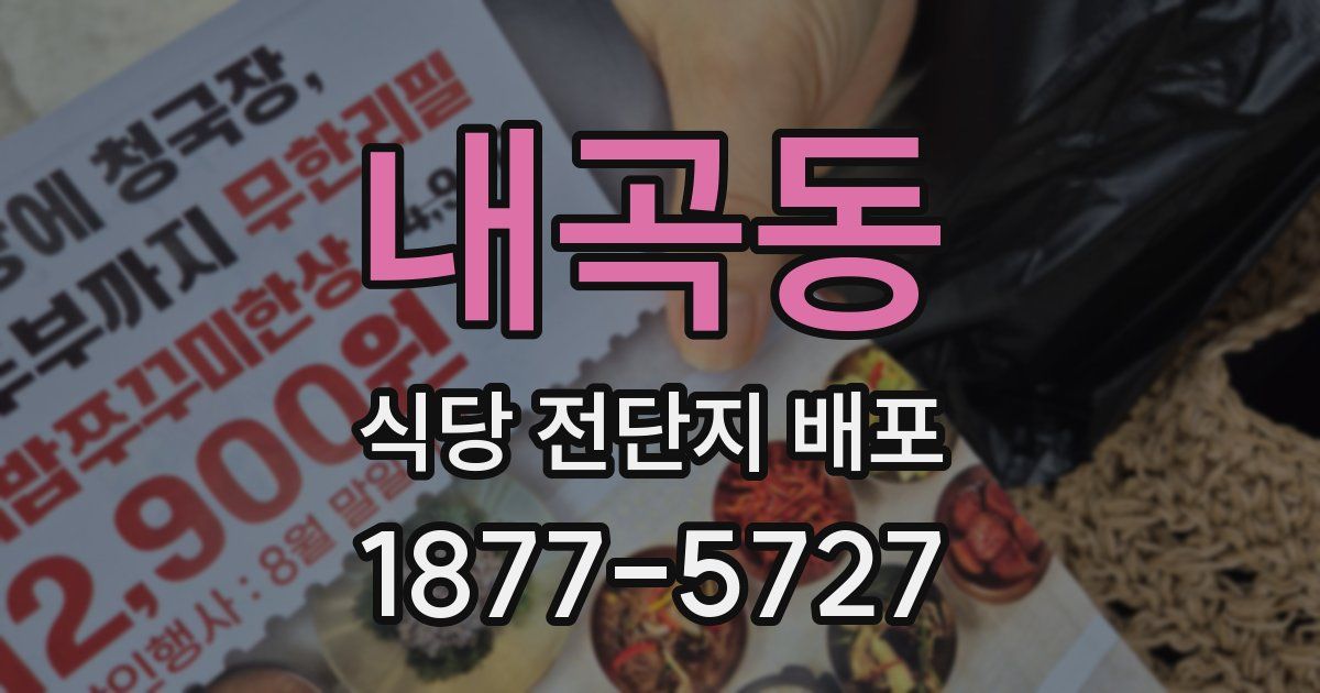 내곡동 식당 전단지 배포