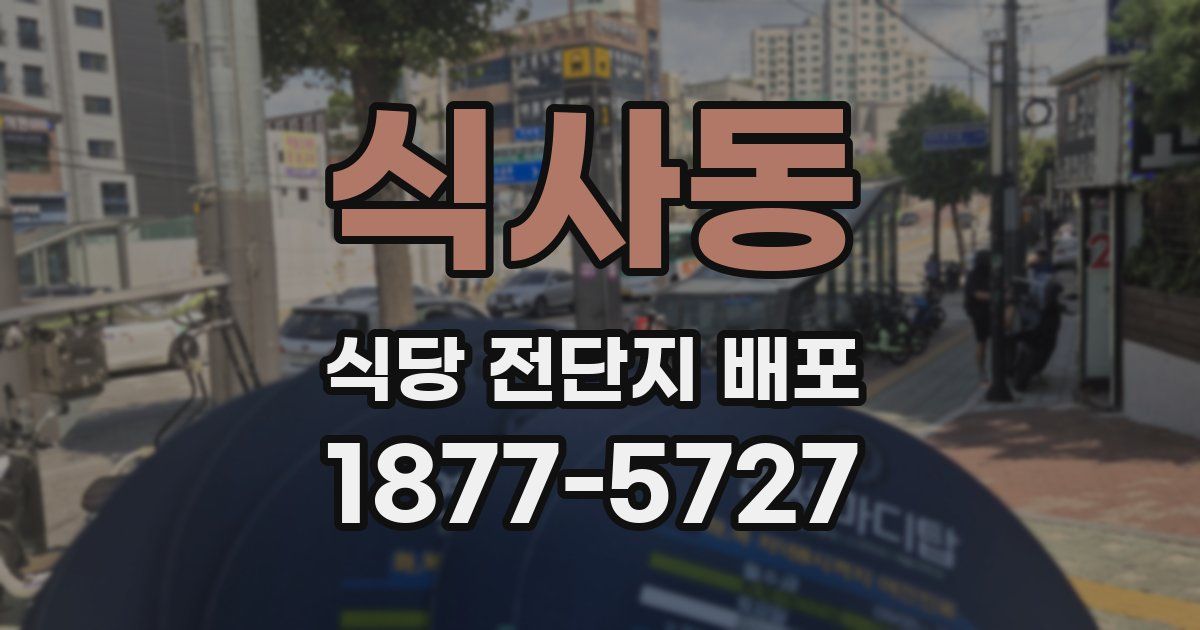 식사동 식당 전단지 배포