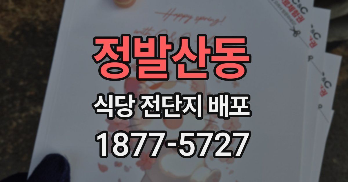 정발산동 식당 전단지 배포