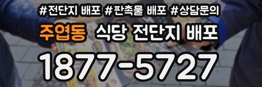 주엽동 식당 전단지 배포
