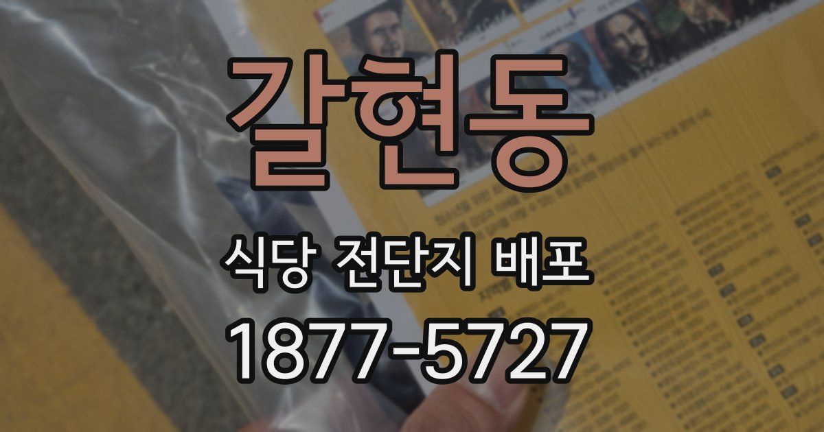 갈현동 식당 전단지 배포