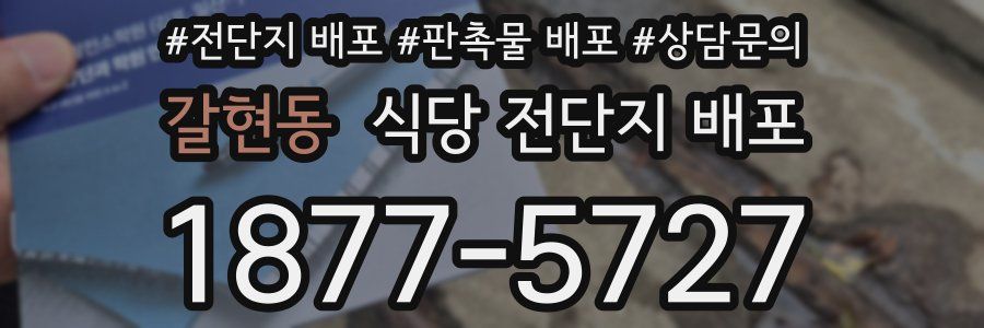 갈현동 식당 전단지 배포