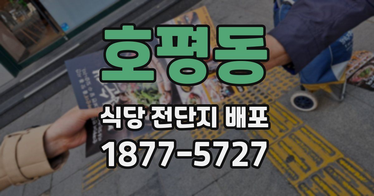 호평동 식당 전단지 배포