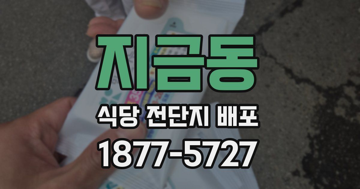 지금동 식당 전단지 배포