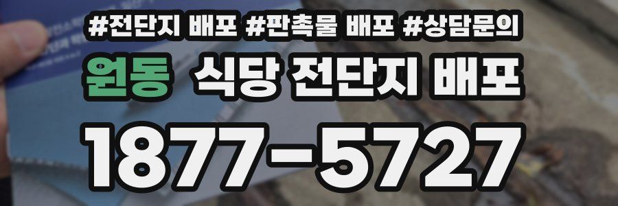 원동 식당 전단지 배포
