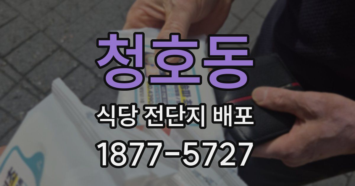 청호동 식당 전단지 배포