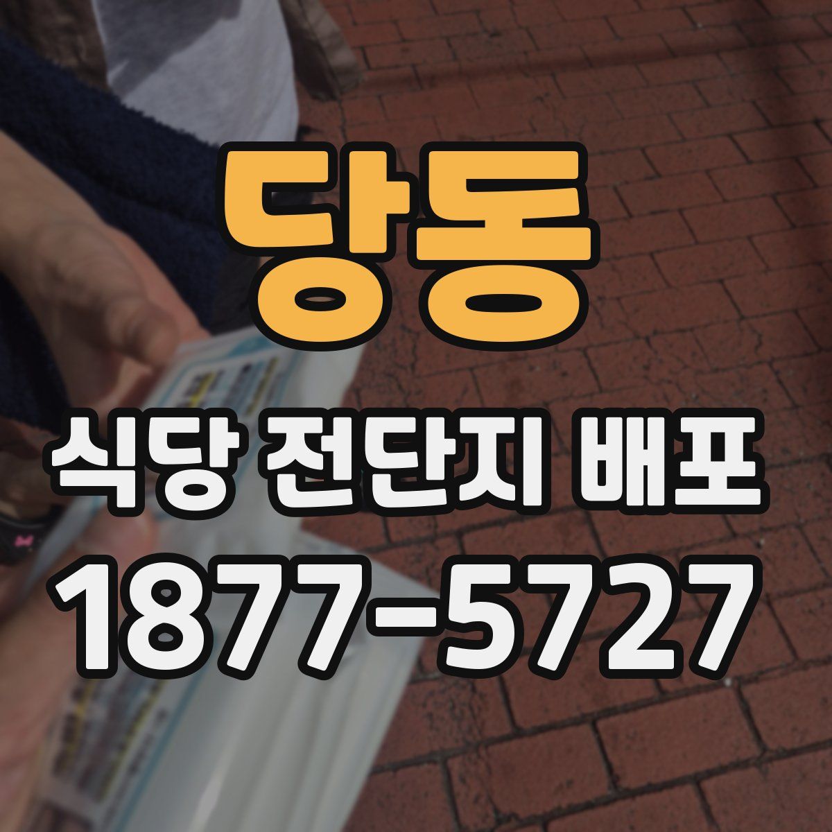 당동 식당 전단지 배포