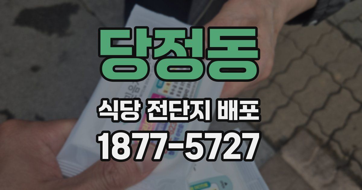 당정동 식당 전단지 배포
