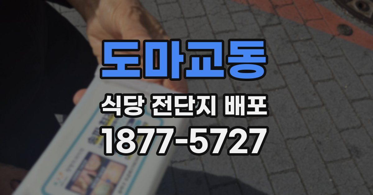 도마교동 식당 전단지 배포