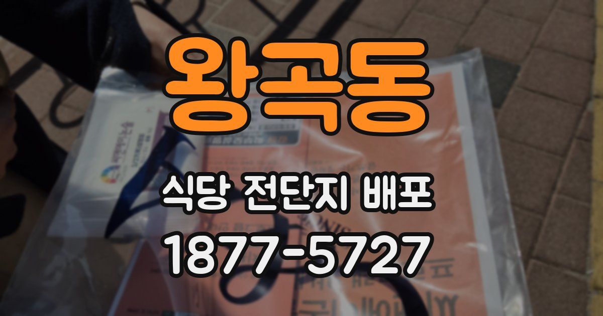 왕곡동 식당 전단지 배포